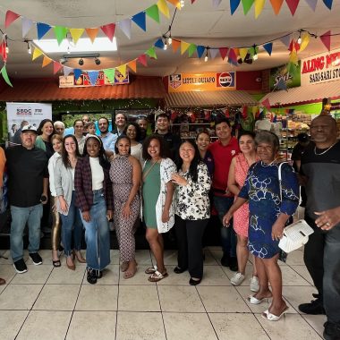 Small business owners in the two previous Miami cohorts of the Santander Cultivate Small Business Program gathered recently in Miami.